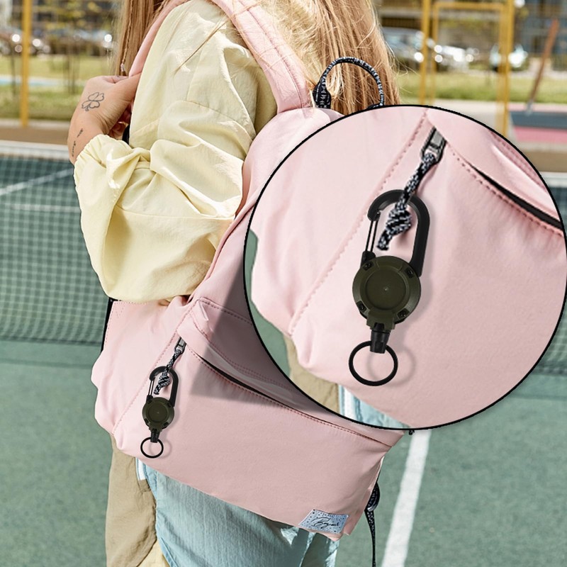 Pack of 2 Retractable Key Chain, Durable Lanyard Extendable with