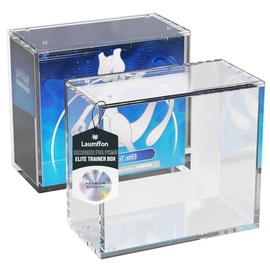 Elite Trainer Box Acrylic Display Case Stackable- ETB Protector Case with Strong Magnets Sliding Lid -5mm +5mm Ultra Thick Acrylic Compatible with Elite Trainer Boxes, 1 Pack