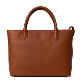 [epe] Mini Tote Bag, Men's, Mini Tote Bag, Genuine Leather, Zipper Included, Camel