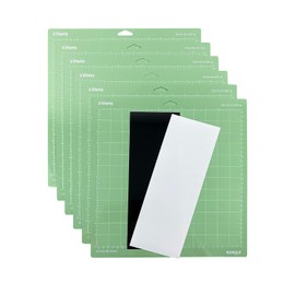 XVinyl Cutting Mat for Cricut Explore/Air 1/ Air 2 (Green 6 Mats, Standard Grip 12"x12")