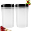 HONMEET 2pcs Manicure Men Nail Pen Cup Reusable Plastic Wash