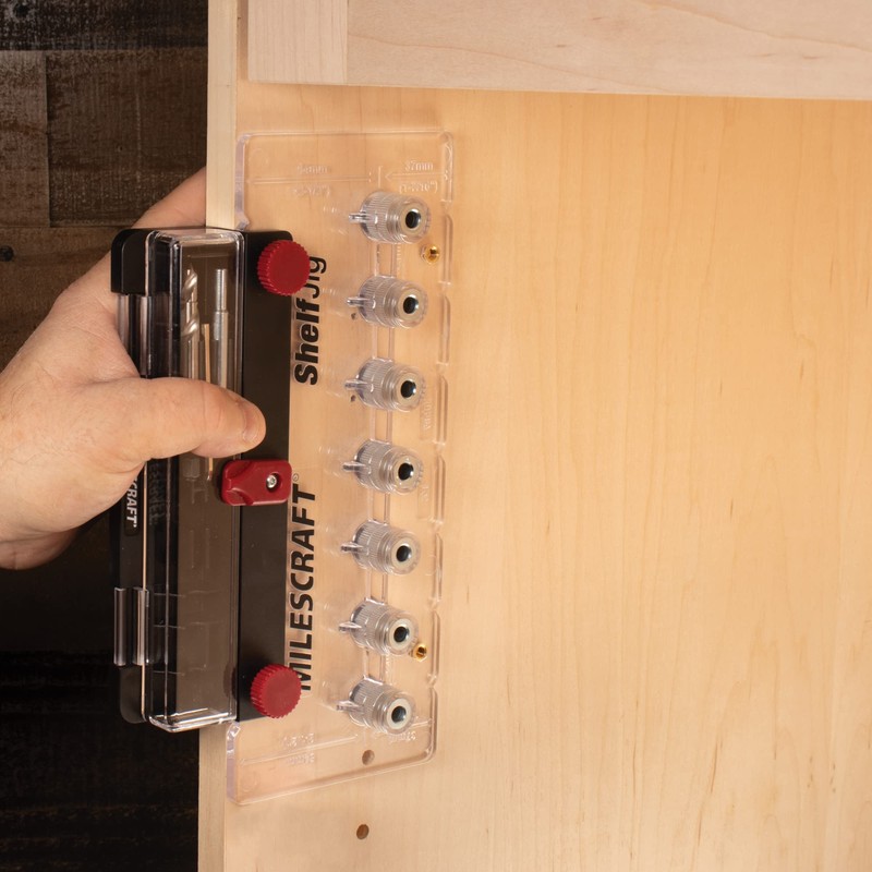 Milescraft 1343 1/4" & 5mm Shelf Pin Holes for Cabinets