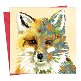 Twizler Fox Greeting Card - Blank Inside for Any Occasion - Animal Birthday Card for Men or Women - Nature Wildlife Art