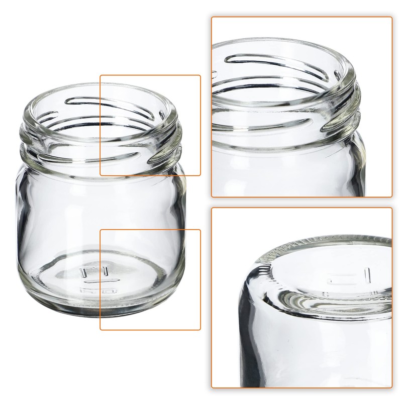 KADAX Mini Jars 40 ml, Preserving Jars, Spice Jars with