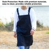 Kitchen Apron Black Apron Polyester Pockets Adjustable Strap Unisex Apron