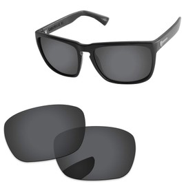 PapaViva Replacement Lenses for Electric Knoxville XL Sunglass Solid Black Polarized