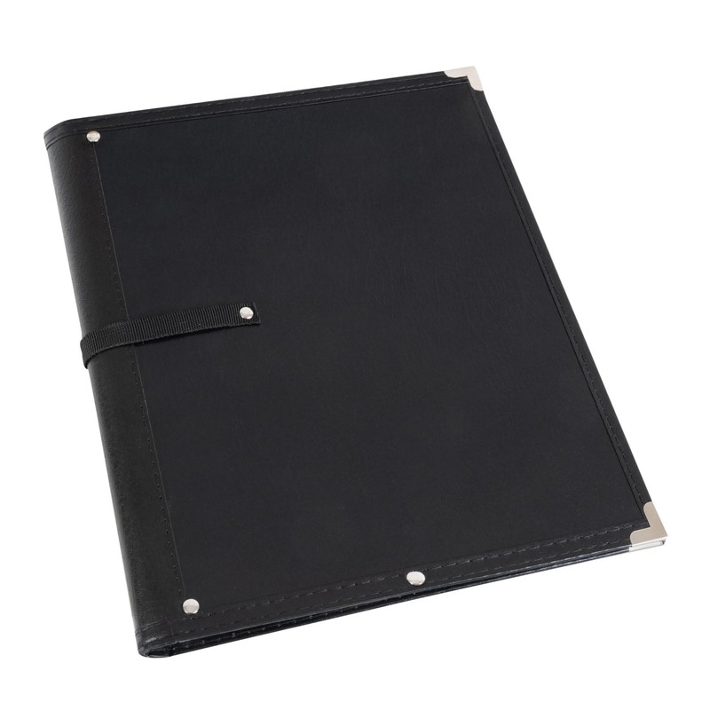 Classic Cantabile Music Folder (Sturdy Faux Leather, Hand Strap, Notes