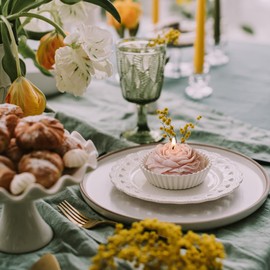 Mewealth Peony Candles Gifts for Women, Soy Wax Aromatherapy Candle, Room Decor Cute Flower Shaped Scented Candles, Aesthetic Decorative (Chamomile, 3 Inch)