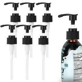 Qxyooh | 6 Pack Syrup Pump for Javy Coffee Concentrate (6FL OZ) – Precision Dosing, Fit for Javy Bottles (177ML) Cold Brew Coffee, Barista-Grade Flow Control | Leak-Proof