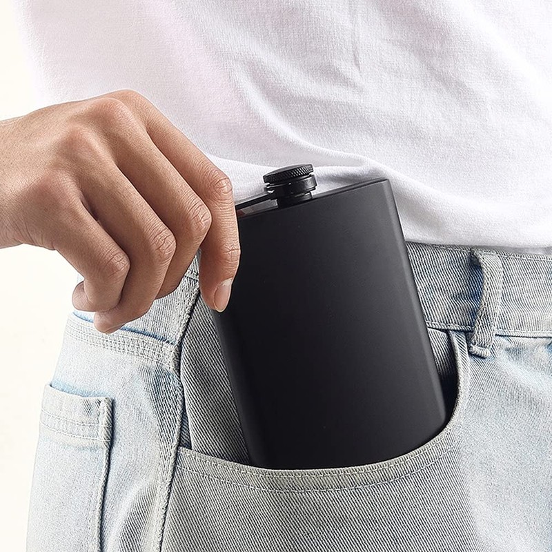 FYL 12 Oz 18/8 Stainless Steel Hip Flask for Liquor