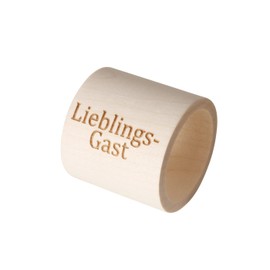 Bolze Home Decorative Napkin Ring Favourite Guest, Napkin Holder Round 2 Varieties, Set of 4 Napkin Holders Diameter 3.6 cm, Light Beech Wedding Decoration Birthday Decoration Napkin Rings Wood