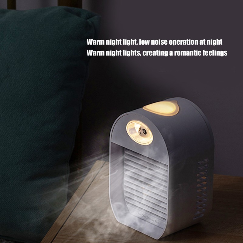 100mL LED Air Cooler Portable Desktop Cooling Fan USB Powered