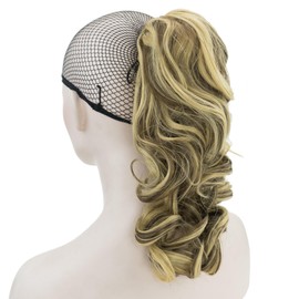 IMISSU Messy Curly Hair Short Claw Ponytail Hair Extensions Pony Tail Clip in Hairpieces (Brown Copper)