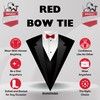 BrightPocket Mens Bow Tie Classic Solid Satin Color Pre Tied