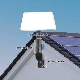 Qivine Starlink Gen 3 Mount, Starlink Gen 3 Wall Mount, Stainless Steel Starlink Mounting Kit Gen 3, Starlink Short Pole Bracket for Starlink Internet Kit Satellite, Starlink Roof Mount