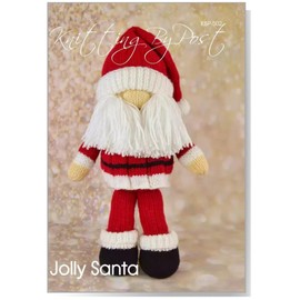 Knitting Pattern Leaflet for Jolly Santa from Knitting by Post Christmas Soft Toy Doll A5 Leaflet