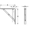 GedoTec H2036 Folding Table Extension Bracket with Locking Mechanism 400