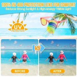 AUTOWT 16 PCS Kids Sunglasses Bulk for Boys Girls, 80s 8 Colors Neon Sunglasses with UV400 Protection for Party Favors