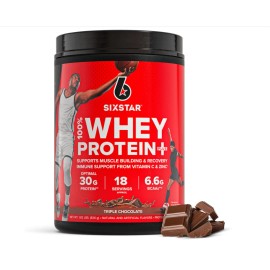 Six Star Whey Protein Powder Plus - Muscle Building & Recovery Formula with Whey