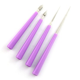 RLECS 4pcs Diamond Tipped Bead Reamer Beading Hole Enlarger Tool for Glass Plastic Metal Wood Beads