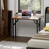 TEMI Small Computer Desk Folding Table - No Assembly, Compact