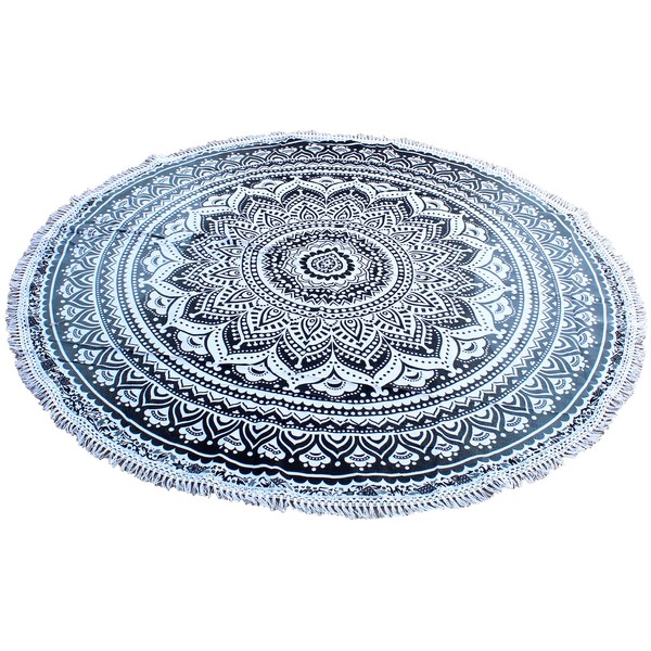 Round Beach Tapestry Mandala Boho Hippie Blanket Indian Cotton Bohemian