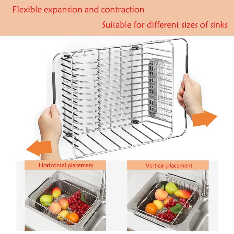 NiuYichee Stainless Steel Dish Drying Rack(15.2"L X 11"W X 5.3"H),