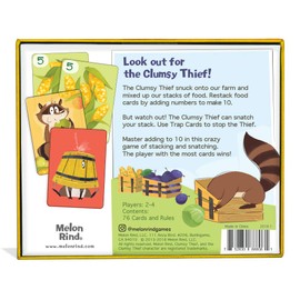 Melon Rind Clumsy Thief Junior Math Game - Adding to 10 Card Game for Kids (Ages 5 and up)