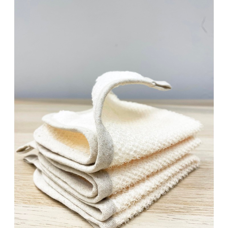 3 Pack Exfoliating wash Cloth Face and Body Wash Bath