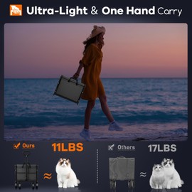 Originsure Collapsible Wagon Cart Foldable - Portable Heavy Duty Folding Beach Wagons with Wheels - Outdoor Utility Carts for Groceries, Shopping, Camping, Sports, Garden with Large Capacity - Grey