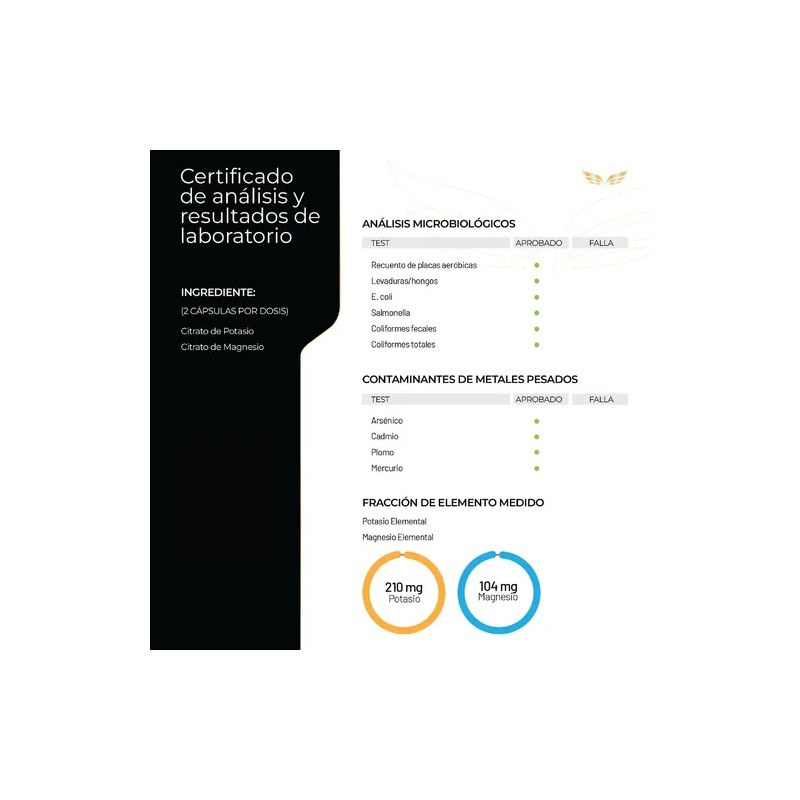 Eternal Nutrition Ultra Pure Citrato Magnesio Potasio 100 Cápsulas Electrolitos