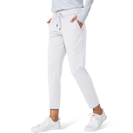 G Gradual G Gradual Women's Pants with Deep Pockets 7/8 Stretch Sweatpants for Women Athletic, Golf, Lounge, Work (White, X-Small)