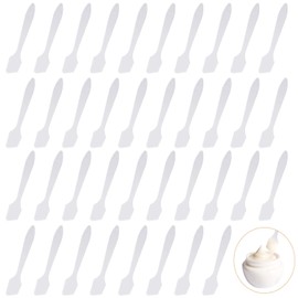 Pack of 200 Cosmetic Spatulas, Make Up Spatulas, Mini Spoons, Plastic Face Cream, Scoop for Skin Care, Mixing and Sampling Cream