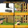 4PCS Fence Post Repair Kit, Heavy Duty Fence Post Anchor