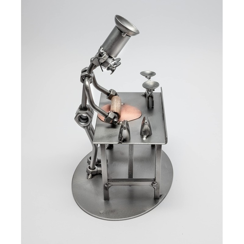 STEEMO Screw Man Baker Pastry Chef Bakery Gift Metal Decoration