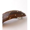 VINGTAINE H7824-BR- Barrette Hair Clip, Studs, Oval, Glossy, Elegant, Simple,