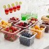 Xosjska Plastic Food Pan with Lids 1/6 Size Stackable Food