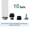 sourcingmap Adjustable Leveling Feet 25 x 25mm Inserts Furniture Table