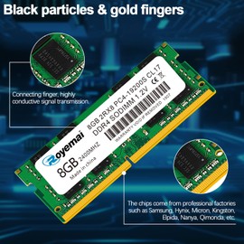D DUOMEIQI DDR4 19200S PC4 2400 8GB SODIMM, DDR4-2400MHz PC4-19200 CL17 2Rx8 1.2V Non-ECC 260 Pin Módulo de Memoria RAM para portátil