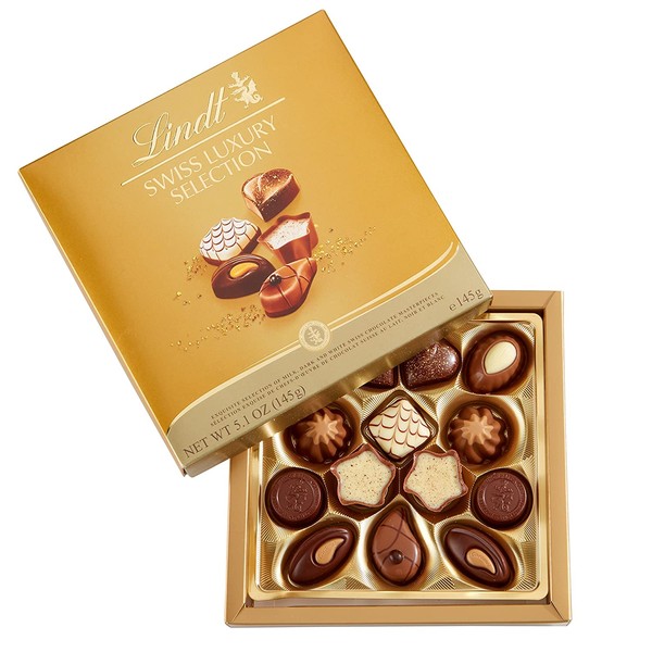 Lindt Swiss Luxury Selection Boxed Chocolate, Gift Box, Great for Holiday Gifting, 5.1 Ounce