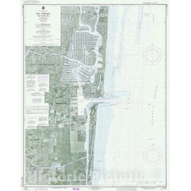 Historic Pictoric Vintage Map - Fort Lauderdale Port Everglades, 1977 Nautical NOAA Chart - Florida (FL) - Vintage Wall Art - 18in x 24in