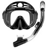 EMSINA Dry Snorkel Set,Panoramic Wide View,Anti-Fog Scuba Diving Mask,Professional Snorkeling