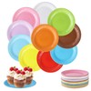 BUCOMTU Pack of 120 DIY Paper Plates, Colourful, 7 Inch