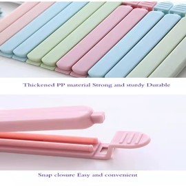12 Pieces Sealing Clip Set for Snack Bags, Food Preservation Clips Small Plastic Bags Food Sealing Clips, 6 pieces 15.5 * 1.5 cm and 6 pieces 12 * 1.5 cm