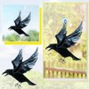 Vkyipg Raven Acrylic Window Wall Decor Stained Hanging Pendant for