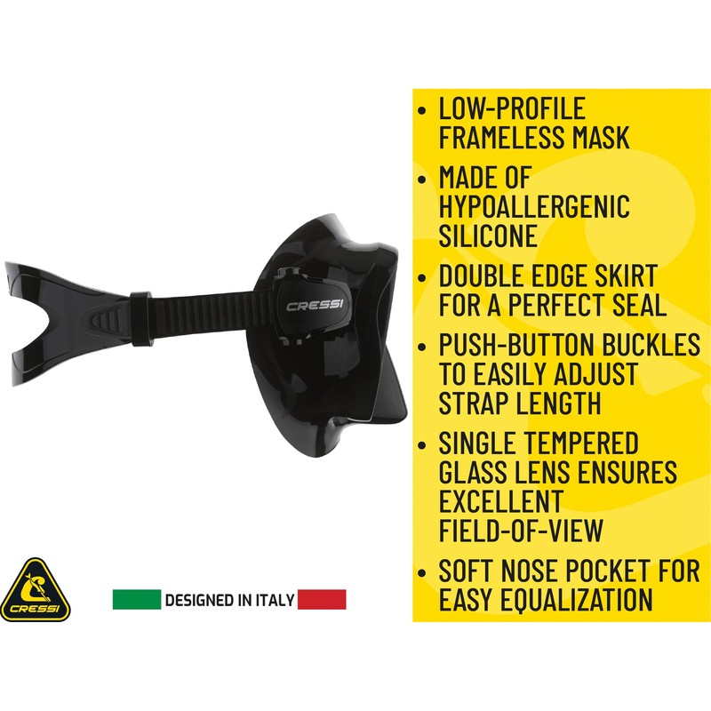 Cressi F1 Snorkel Mask Turquoise Mask