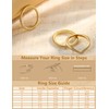 Florideco Stackable Gold Rings for Women 14K Gold Plated Minimalist