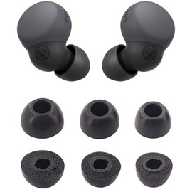 ALXCD Foam Eartips Compatible with Sony LinkBuds S WFLS900N/B Earbuds, S/M/L 3 Sizes 3 Pairs Soft Memory Foam Ear Tips Earbuds Replacement Foam Ear Tips, Compatible with LinkBuds S, Black sml