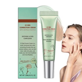 CC Cream con Centella Asiática, CC Red Correct Crema, Correctora de Color con SPF 25, Crema Hidratante con Color, Base De Maquillaje Ligera De Cobertura