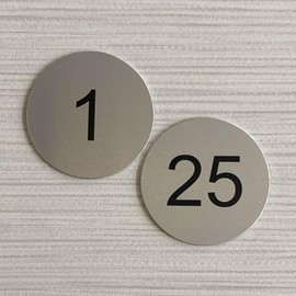 1-1/2 inch Aluminum Numbered Locker Tags (Numbered 1-25)